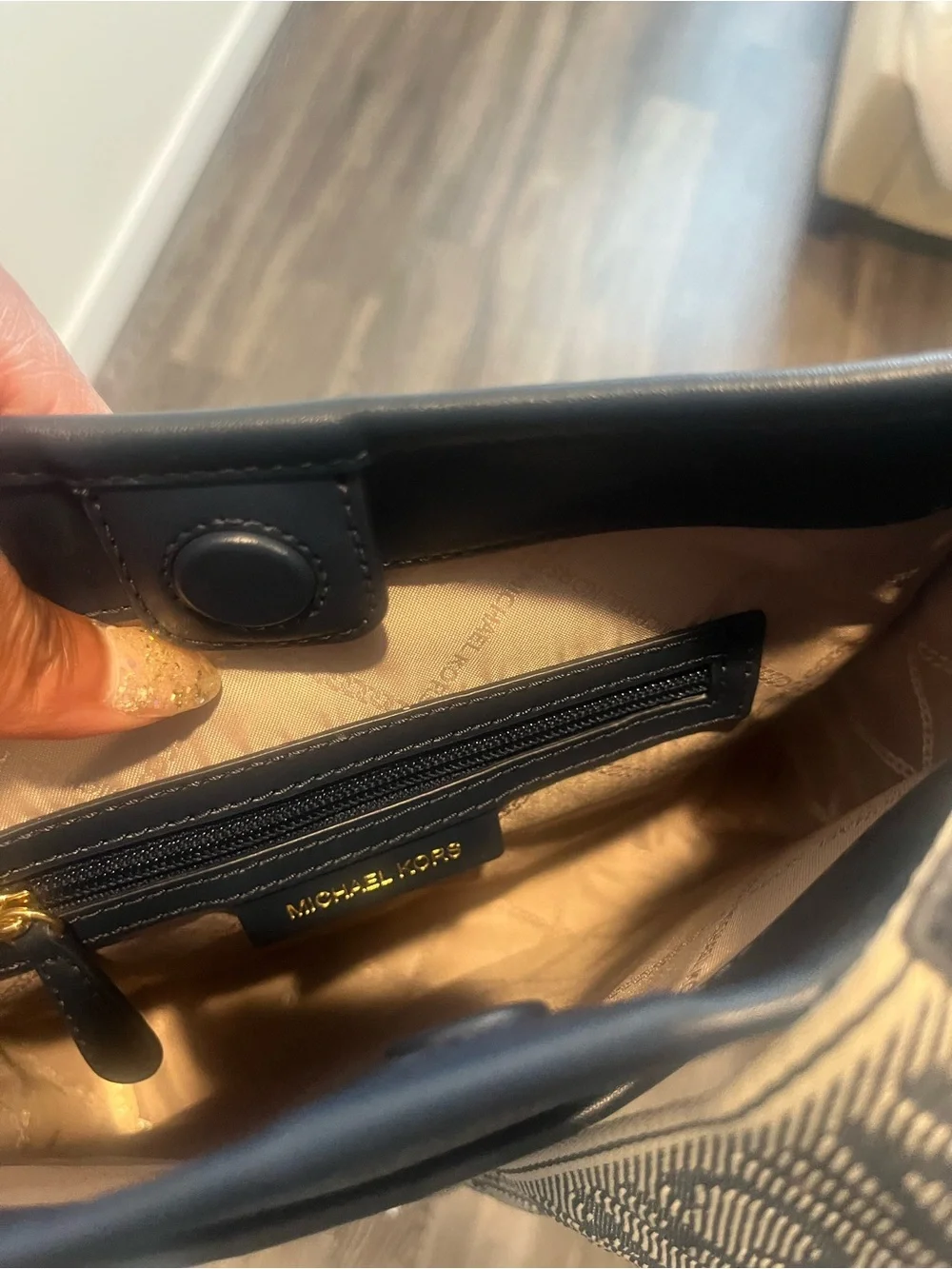 Michael Kors Navy Signature Crossbody with Matching Wallet